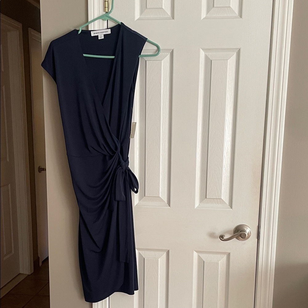 Amazon Essentials Dark Blue Asymmetrical Dress